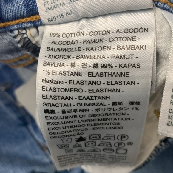 Levi’s Ribcage Straight High Rise Faded Blue Denim Jeans with Button Fly - Picture 7 of 17